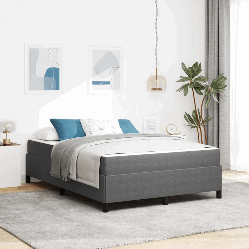vidaXL Bed Frame Light grey 80 x 200 cm Corduroy fabric Light grey 160 x 200 cm vidaXL