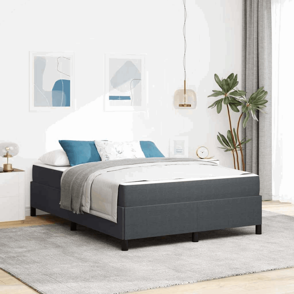 vidaXL Bed Frame Light grey 80 x 200 cm Corduroy fabric Dark grey 160 x 200 cm vidaXL