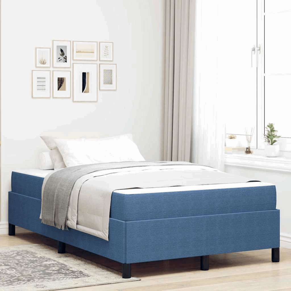 vidaXL Bed Frame Light grey 80 x 200 cm Corduroy fabric Blue 120 x 200 cm vidaXL
