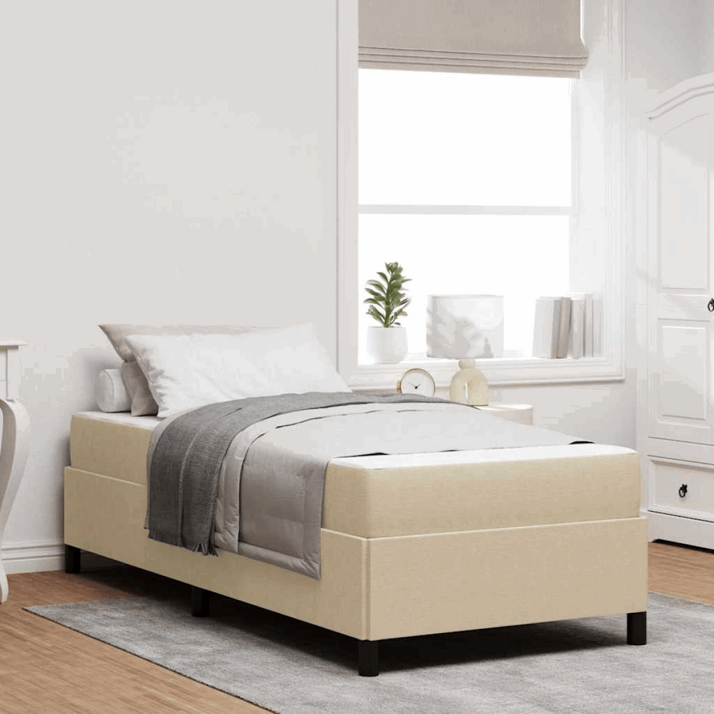 vidaXL Bed Frame Light grey 80 x 200 cm Corduroy fabric Light green grey 90 x 190 cm vidaXL
