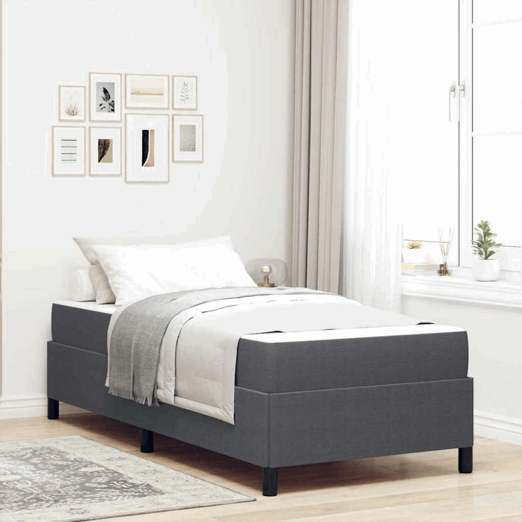 vidaXL Bed Frame Light grey 80 x 200 cm Corduroy fabric Dark grey 80 x 200 cm vidaXL