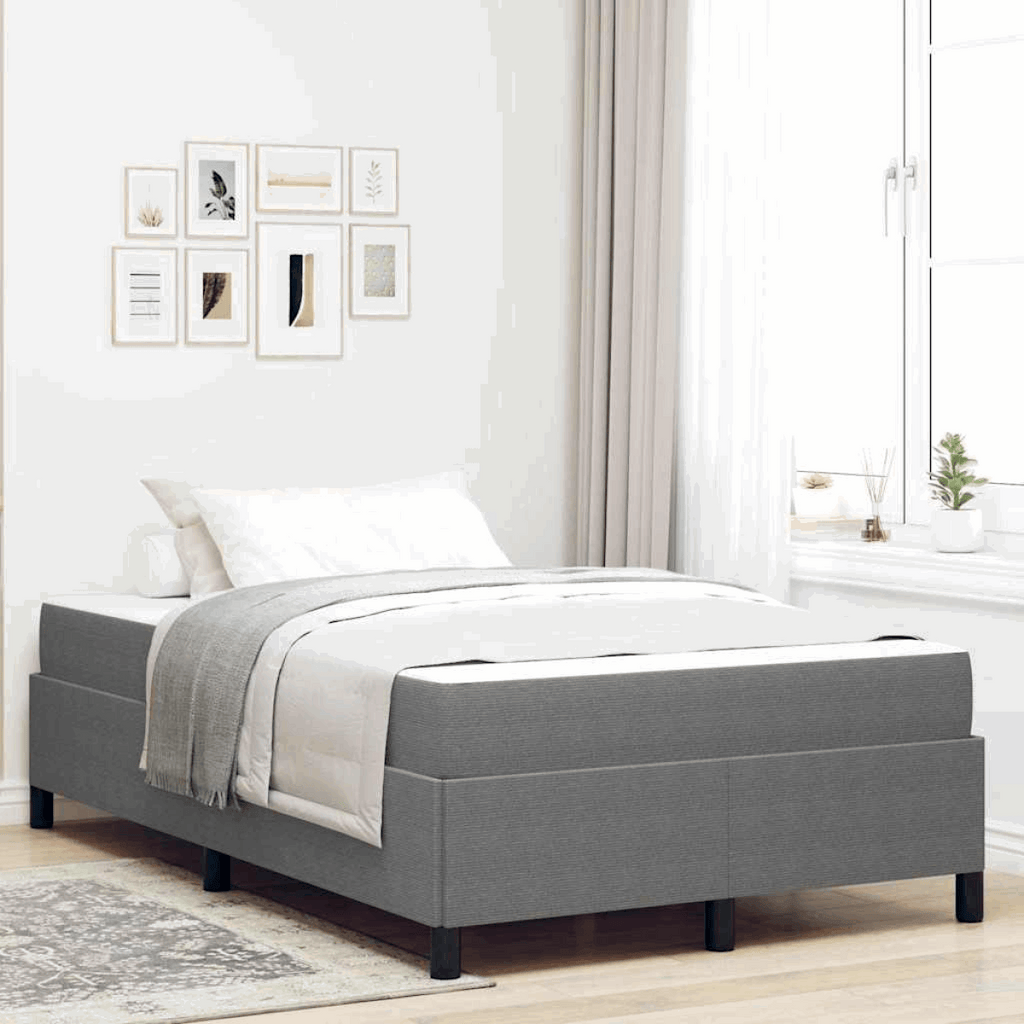 vidaXL Bed Frame Light grey 80 x 200 cm Corduroy fabric Light grey 120 x 190 cm vidaXL