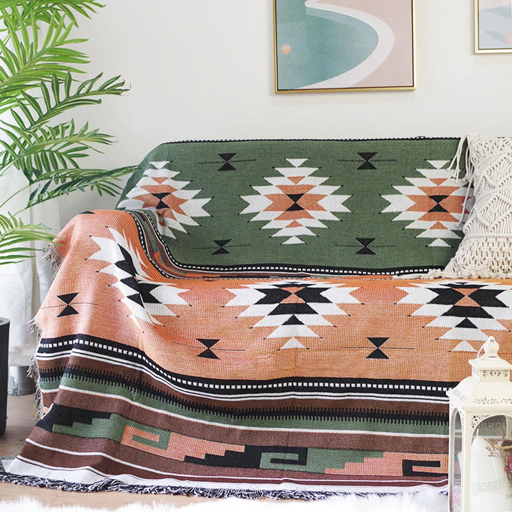 Nordic Style Knitted Throw Blanket - Quality Cotton Blend for Home Decor C 90X90cm N/A