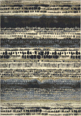 Abstract Rug featuring intricate patterns in dark and neutral tones for stylish indoor decor