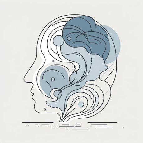 Unique Wall Art Canvas featuring abstract line art of a human head with flowing designs