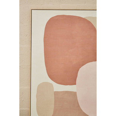 Orsina Abstract Wall Art featuring soft pink and beige shapes for modern home decor