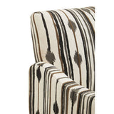 Orsina Accent Chair with Striped Fabric in Neutral Tones, Ideal for Stylish Living Spaces