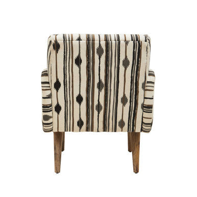 Orsina Accent Chair with Striped Pattern and Wooden Legs for Stylish Home Decor