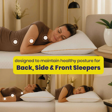 Brightr Sleep Adjustable Pillow Bundle for back, side and front sleepers promoting healthy posture and comfort