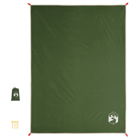 vidaXL Picnic Blanket with Pegs Green 205x155 cm vidaXL