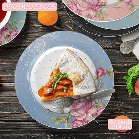 Elegant Afternoon Tea Plates with Floral Design, Perfect for Serving Desserts and Snacks