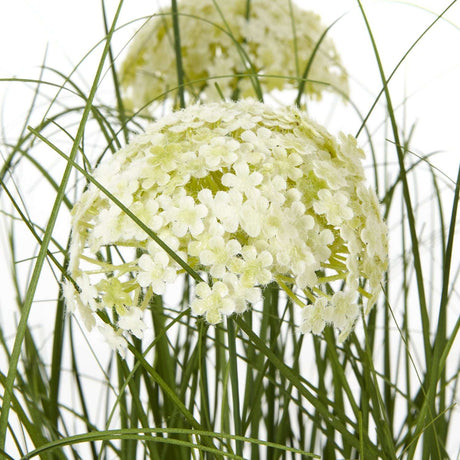 Artificial Allium Plant in Stylish Pot by Shades 4 Seasons Shades 4 Seasons