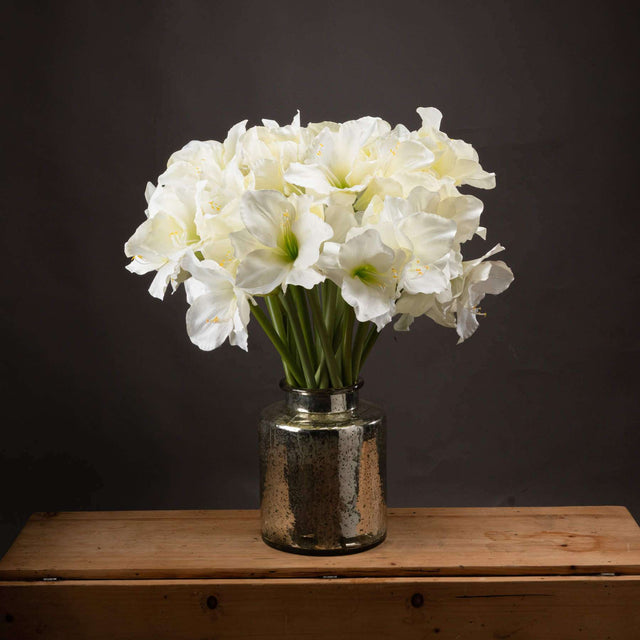 Shades 4 Seasons Artificial Amaryllis Flower Stem CREAM PLASTIC Shades 4 Seasons