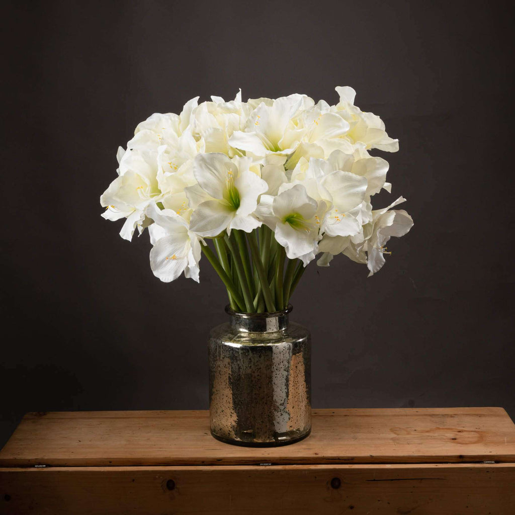 Shades 4 Seasons Artificial Amaryllis Flower Stem CREAM PLASTIC Shades 4 Seasons