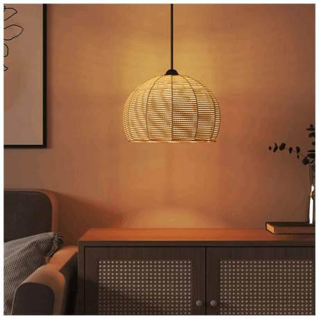 vidaXL Ceiling Lampshade in woven design, providing warm light for modern interiors