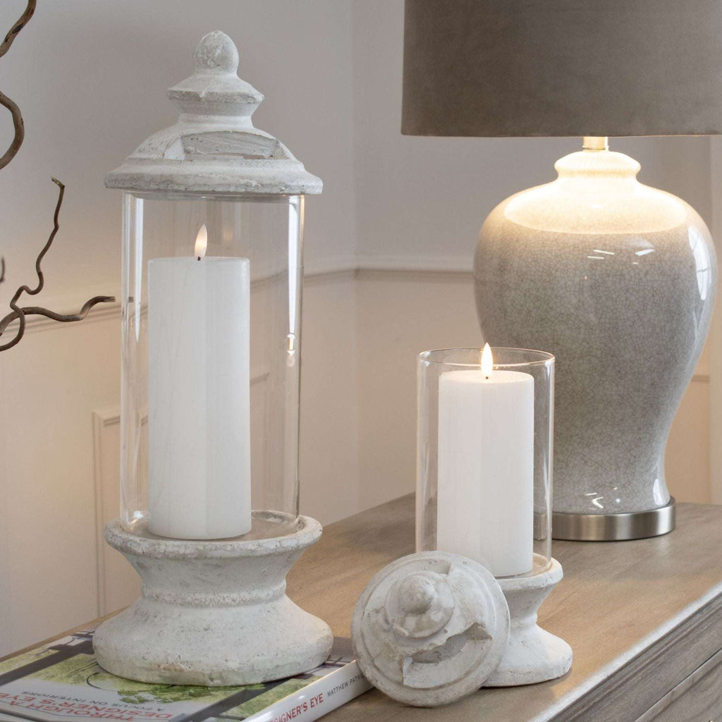 Shades 4 Seasons Glass Candle Holder with Vintage Style Shades 4 Seasons