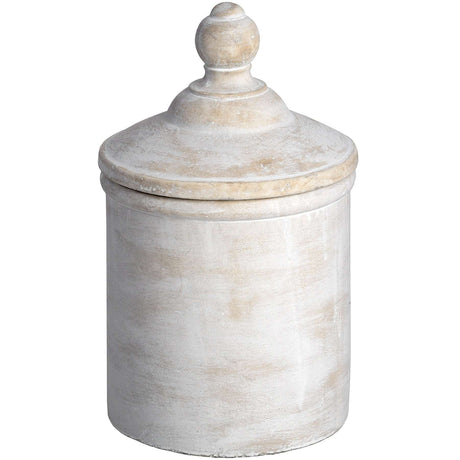 Shades 4 Seasons Antique White Cannister Storage Box WHITE STONE Shades 4 Seasons