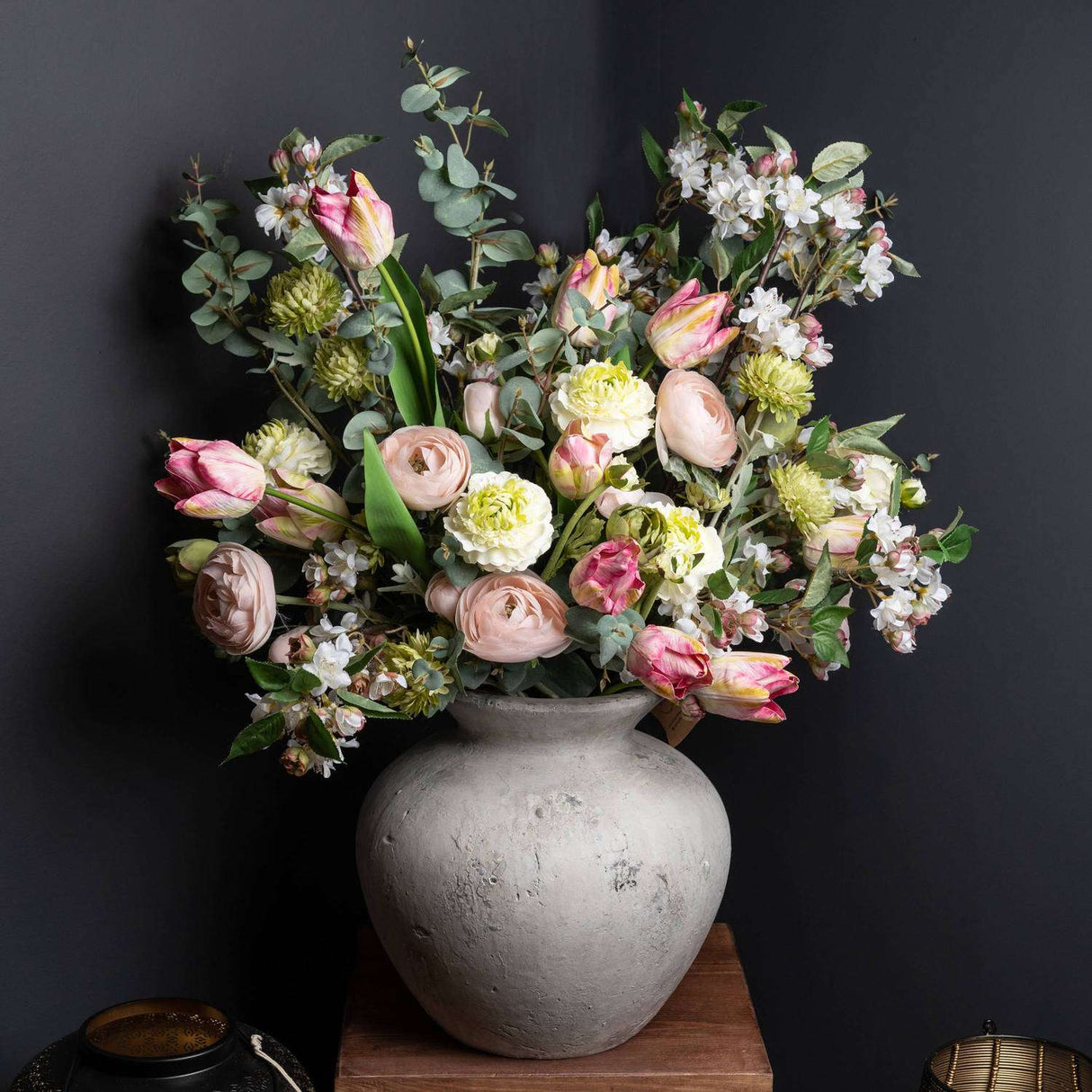 Shades 4 Seasons Antique White Vase with Rustic Charm Shades 4 Seasons