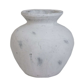 Shades 4 Seasons Antique White Vase with Rustic Charm STONE CERAMIC Shades 4 Seasons