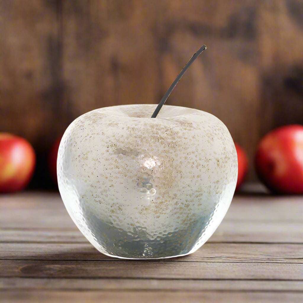 Shades 4 Seasons Decorative Glass Apple Ornament SILVER CERAMIC Shades 4 Seasons