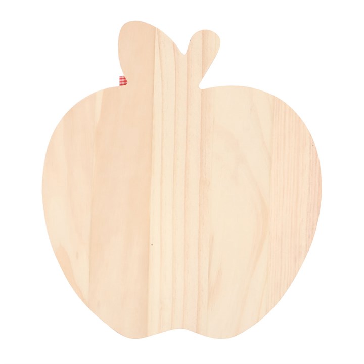 Wooden Apple-Shaped Serving Board with Recipe Design N/A