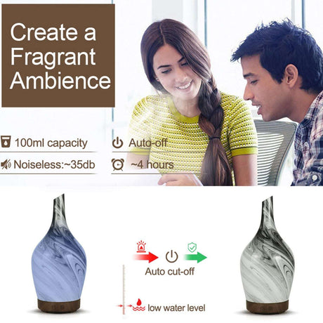 Aroma Atomiser - Glass Abstract Grey USB AW-Dropship