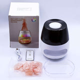Salt Stone Flame Effect Aroma Diffuser - White USB - Colour Change and Timer AW-Dropship