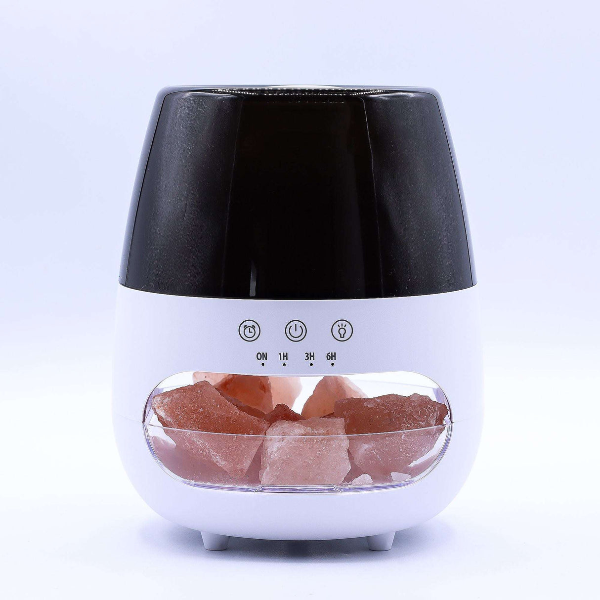 Salt Stone Flame Effect Aroma Diffuser - White USB - Colour Change and Timer AW-Dropship