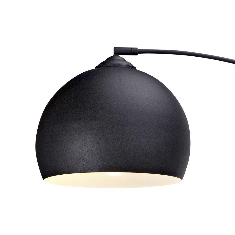 Arquer Arc Curved LED Floor Lamp & Shade, Modern Lighting, Black Teamson Home