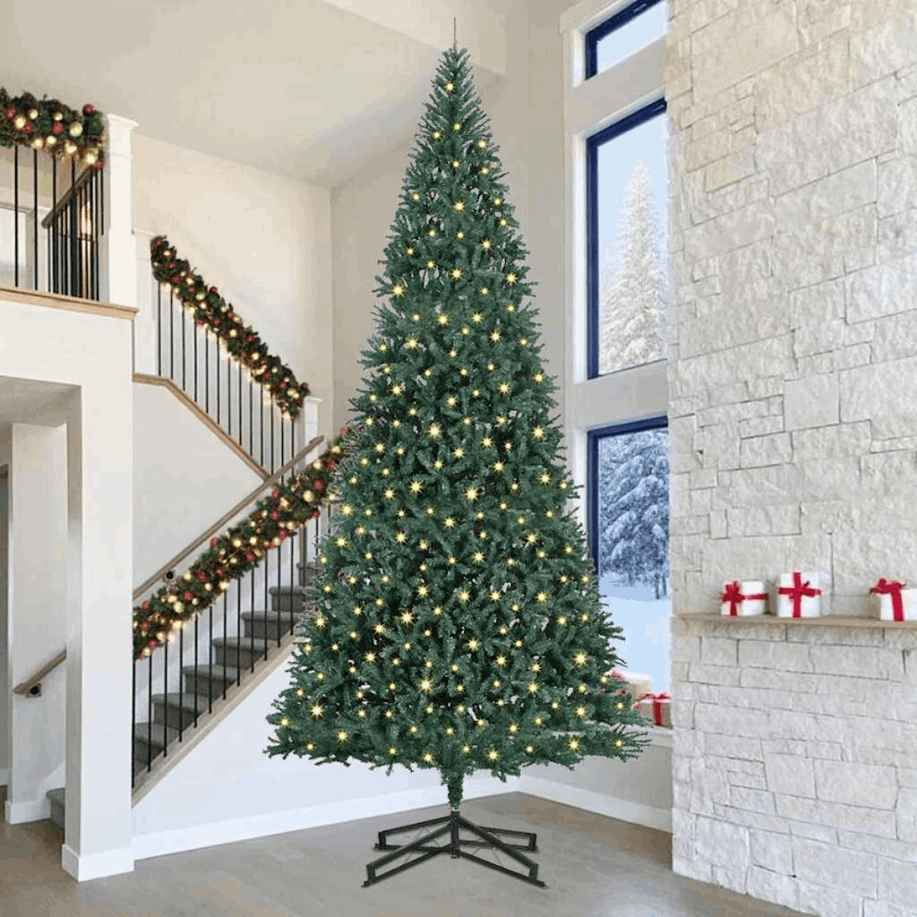vidaXL Artificial Christmas Tree with Decorative String Lights Green with leds vidaXL