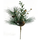 Gold Spray Artificial Christmas Decoration with Pinecones and Greenery for Festive Decor