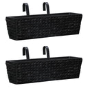 vidaXL Water Hyacinth Planters 2 pcs black vidaXL