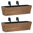 vidaXL Water Hyacinth Planters 2 pcs brown vidaXL