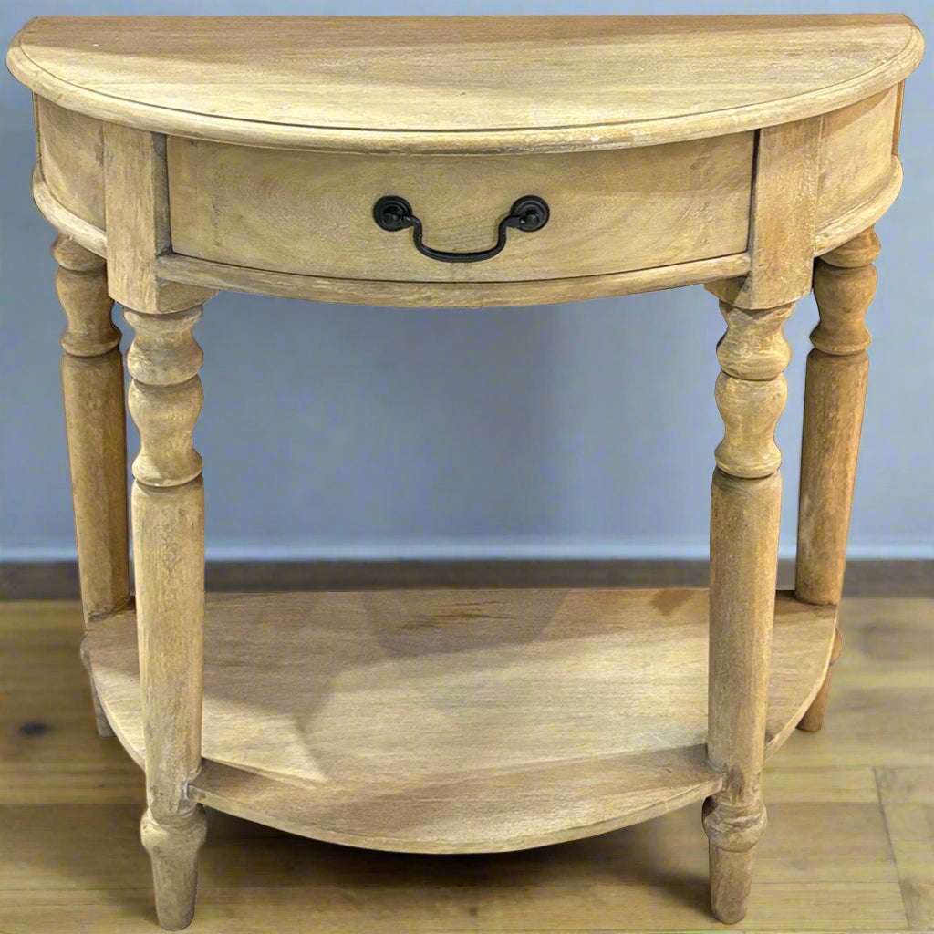 Copgrove Collection Half Moon Console BROWN WOOD Shades 4 Seasons