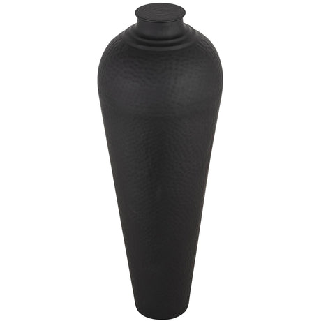 Matt Black Large Hammered Vase With Lid Shades 4 Seasons