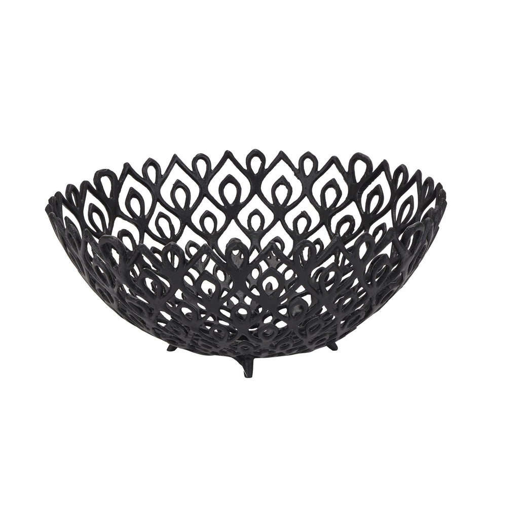 Shades 4 Seasons Lattice Bowl - Black Metal Centerpiece BLACK Aluminium Shades 4 Seasons