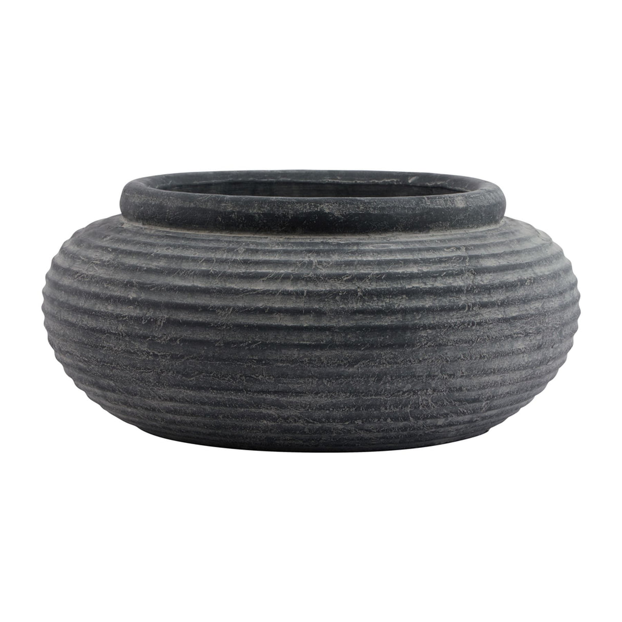Shades 4 Seasons Ribbed Planter - Indoor Grey GREY CERAMIC Shades 4 Seasons