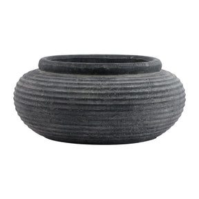Shades 4 Seasons Ribbed Planter - Indoor Grey GREY CERAMIC Shades 4 Seasons