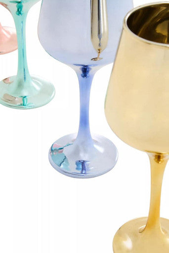 Aurora Set of Four Wine Glasses in Assorted Colours Orsina