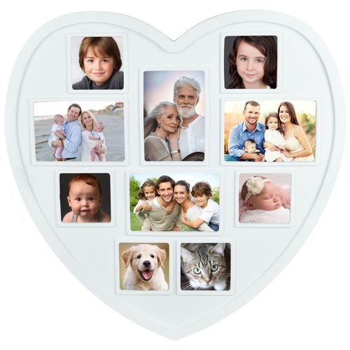 Heart Photo Frame - Multi-Opening Wall Decor Unbranded