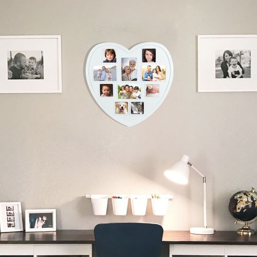 Heart Photo Frame - Multi-Opening Wall Decor Unbranded