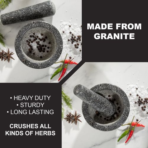 Granite Pestle And Mortar for Kitchen Decor Unbranded