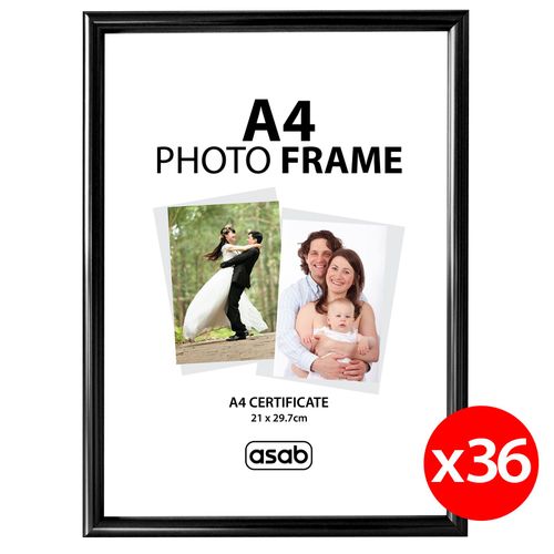 Unbranded A4 Photo Frame Pack Of 36 - Classic Black Unbranded