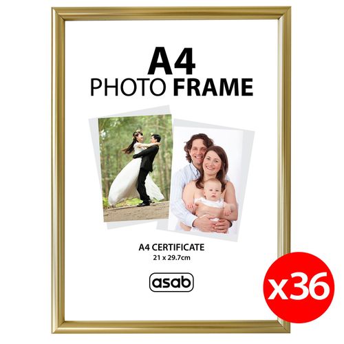 Set of 36 A4 Gold Photo Frame for Home Decor Unbranded