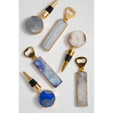 Orsina Bottle Opener with Colourful Agate Stones and Gold Accents for Stylish Bar Use