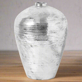 Shades 4 Seasons Silver Astral Vase - Stylish Home Decor SILVER CERAMIC Shades 4 Seasons