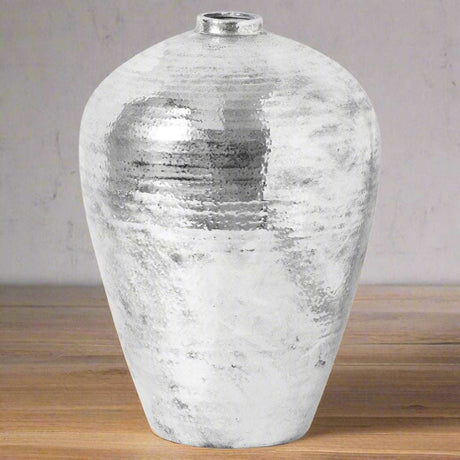 Shades 4 Seasons Silver Astral Vase - Stylish Home Decor SILVER CERAMIC Shades 4 Seasons