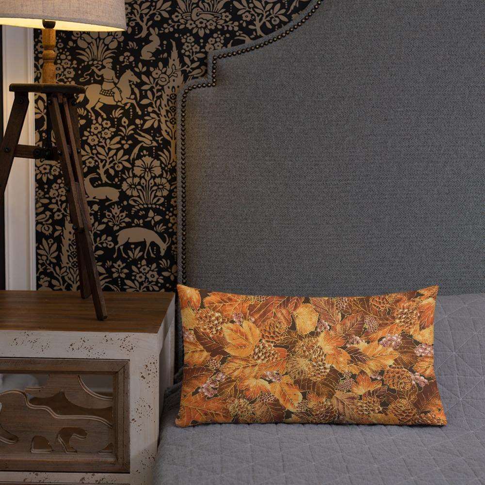 Autumn Beauties Design Couch Cushion 20×12 Shades 4 Seasons