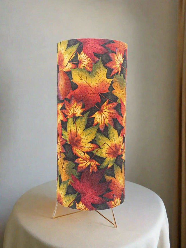 Autumn Maple Leaves Fabric Handmade Table Lamp No Electricals Shades 4 Seasons
