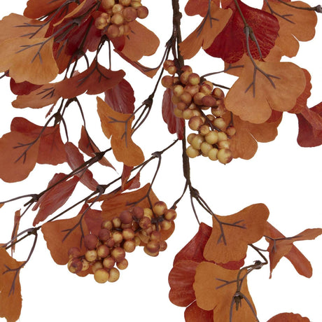 Shades 4 Seasons Autumn Spray with vibrant orange leaves and clusters of berries for autumn decor